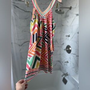 BCBG Max Azria Geometic Print Matte Jersey Strss